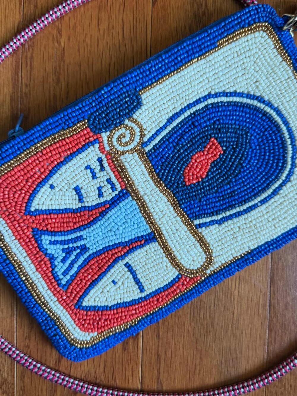 Ink + Alloy Leila Sardine Seed Bead Clutch With Strap